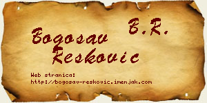 Bogosav Resković vizit kartica